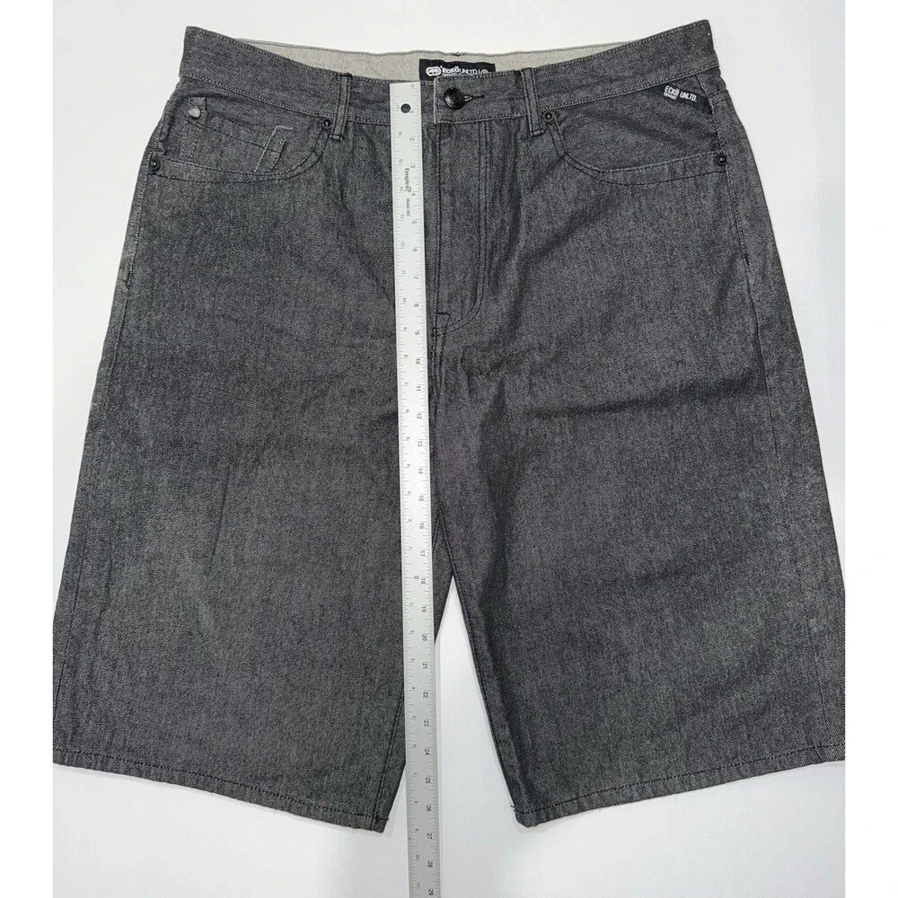 Ecko unltd Bermuda Black Jean shorts‎ SZ W38 Men’s